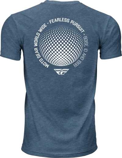 Fly Worldwide Tee Blue Lg - FLY RACING