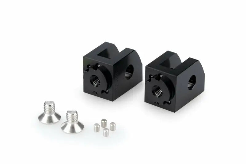 Footpeg Adaptor Rider Adjustable Black Yam