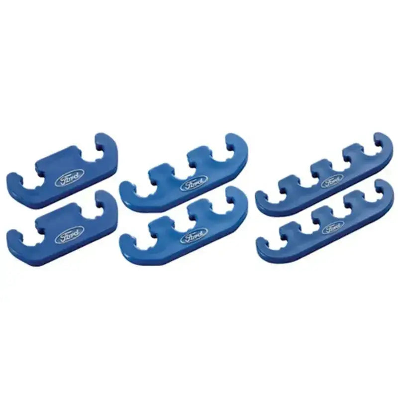Ford Racing Wire Dividers 4 to 3 2 - Blue w/ White Logo - Engine Components