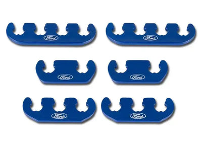 Ford Racing Wire Dividers 4 to 3 2 - Blue w/ White Logo - Engine Components