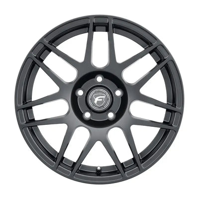 Black alloy car wheel.
