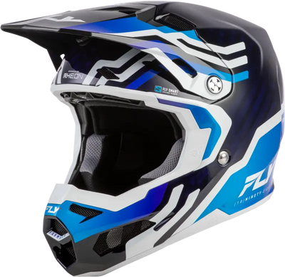 Formula S Carbon Byte Helmet Blue Carbon/Blue/White Md - FLY RACING
