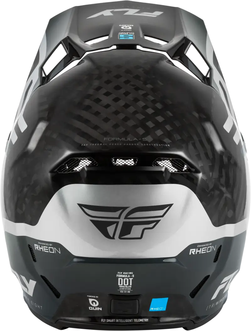 Formula S Carbon Byte Helmet Black Carbon/Grey/Silver Xs - FLY RACING