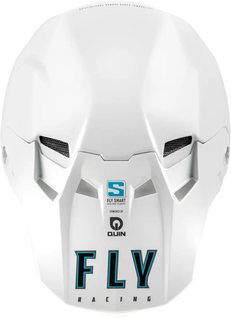 White motocross helmet from Formula S Carbon Solid Helmet White 2x with impact energy cells