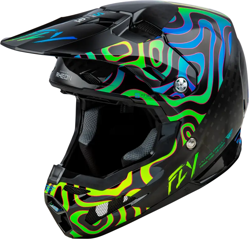 Formula S Carbon Zen Helmet Black Carbon/Blue/Yellow Lg
