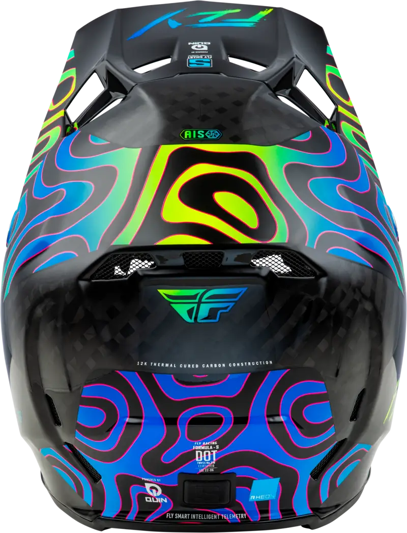Formula S Carbon Zen Helmet Black Carbon/Blue/Yellow Md
