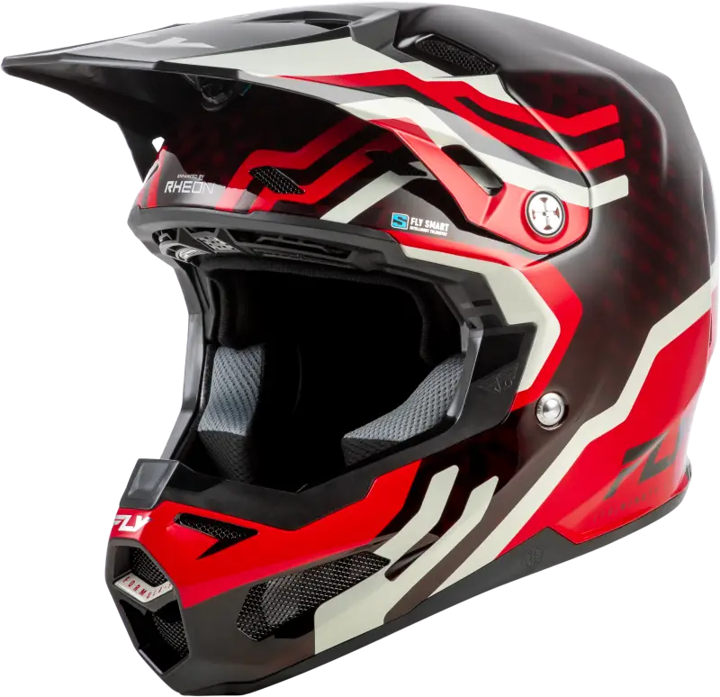Formula S Carbon Byte Helmet Red Carbon/Red/Grey Xs - FLY RACING