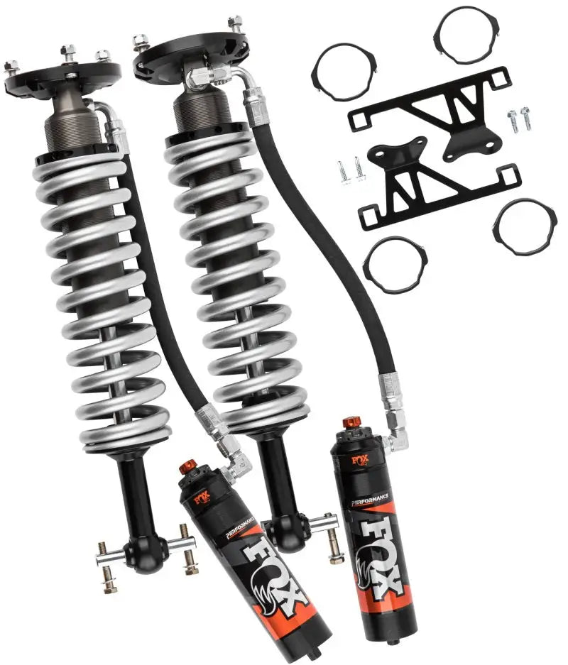 Fox Performance Elite Series Front Coilover Kit for Ram 1500 with 6-inch lift, featuring advanced suspension technology and race-proven performance, developed from off-road race shocks.
