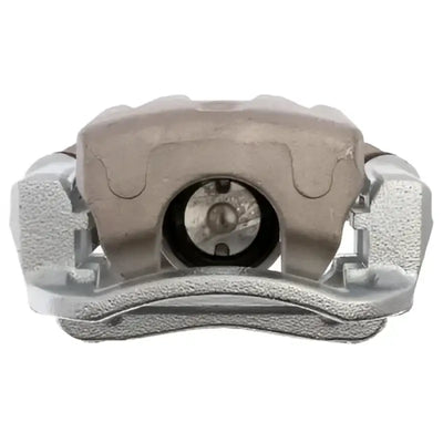 Silver-toned brake caliper from FRC12791C Raybestos Brake Caliper & Bracket