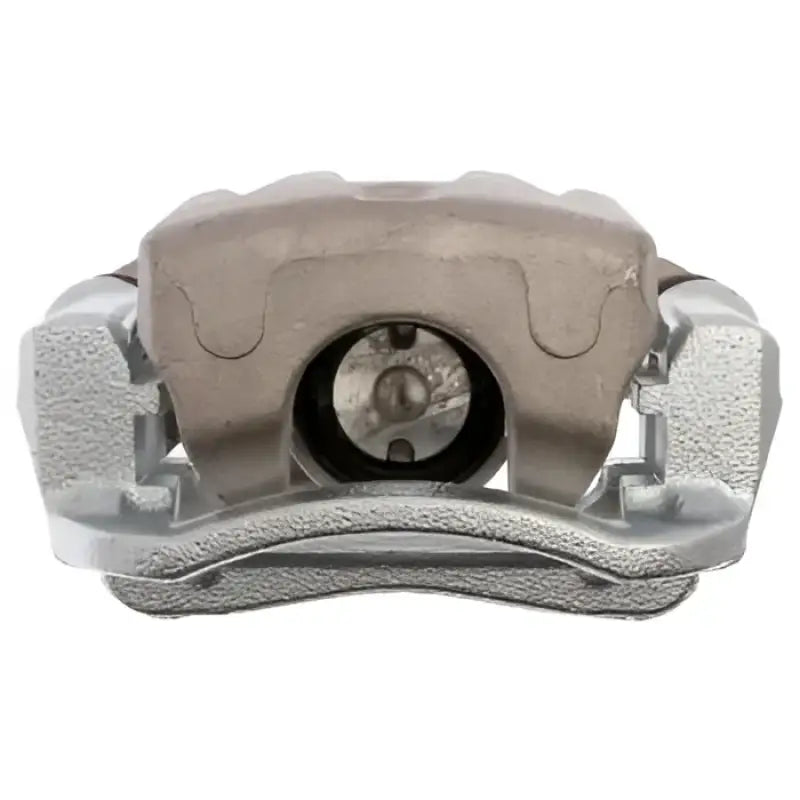 Silver-toned brake caliper from FRC12791C Raybestos Brake Caliper & Bracket