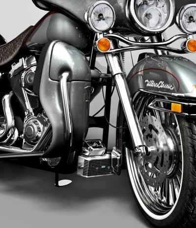 ULTRACOOL Front Mount Oil Cooler Evo/Tc Touring `94 08 Chrome