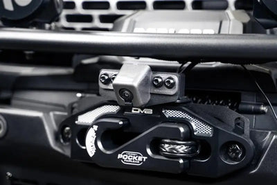 Front View Camera Relocation Bracket Relocates for Full Visibility With DV8 Winch Bumpers; Includes Extended Optical