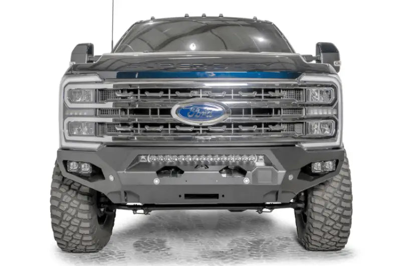 FS23-X5951-1 Fab Fours Matrix Front Bumper on Ford truck, enhancing appearance and providing superior front-end protection.