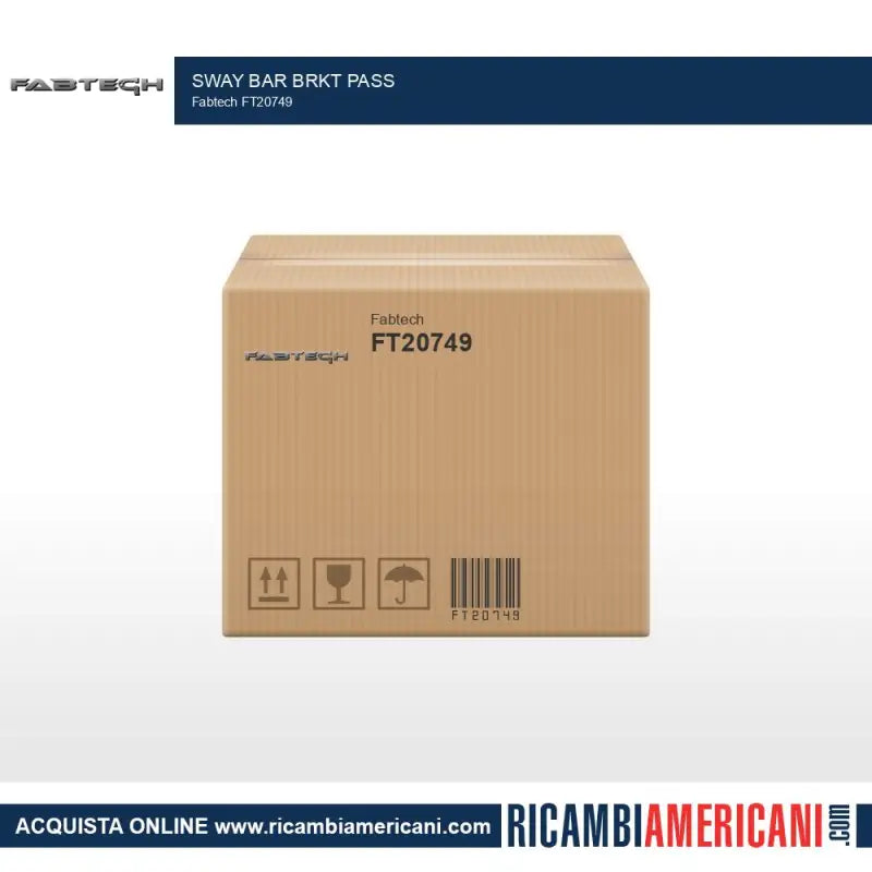 Cardboard shipping box for FT20749 Fabtech Sway Bar Bracket Pass, sway bar part