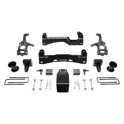 FT30621 Fabtech Black Truck Suspension Lift Kit Swaybar Drop Bracket for improved off-road control