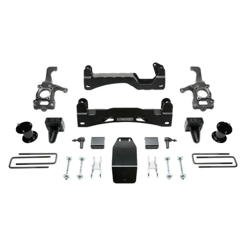 FT30621 Fabtech Black Truck Suspension Lift Kit Swaybar Drop Bracket for improved off-road control