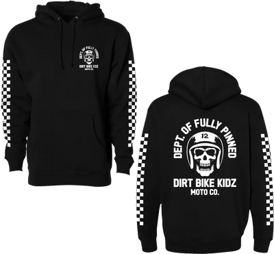 Fully Pinned Youth Hoodie Black Ys - DBK