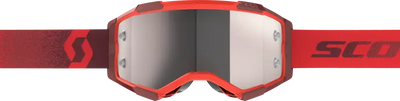 Fury Goggle Red Silver Chrome Works