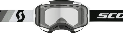 Black and white Fury Snowcross Goggle Premium Black with clear lens for skiing