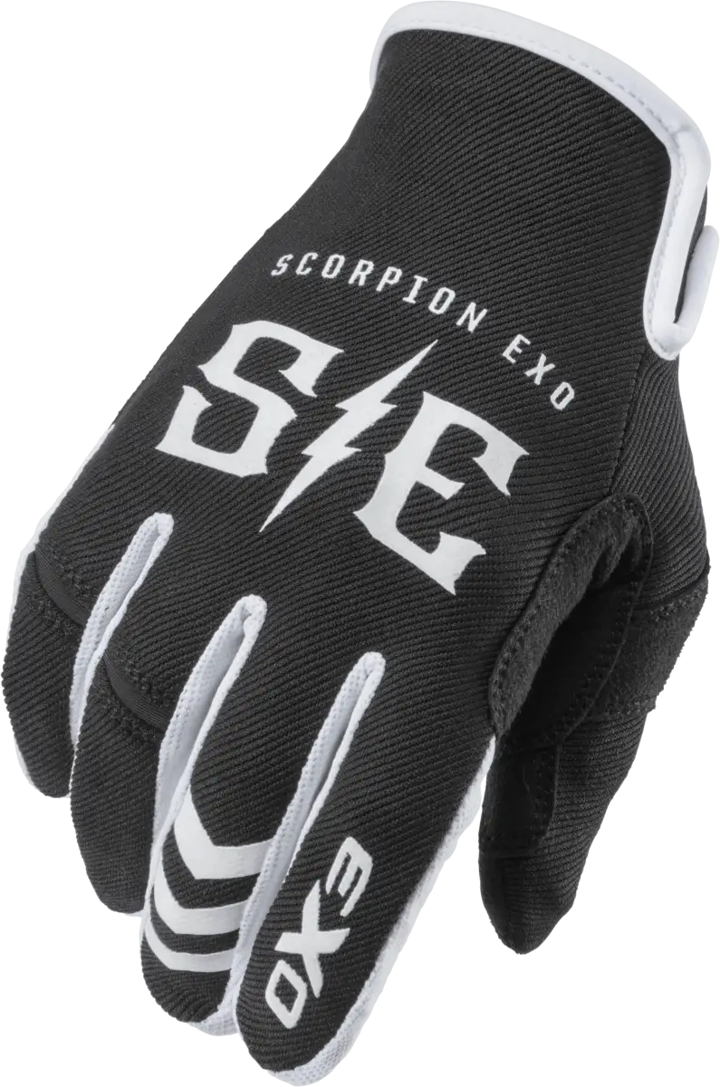 G44-036 Scorpion Exo Air-Stretch Gloves Charge Black/White Xl - RV and Auto Parts