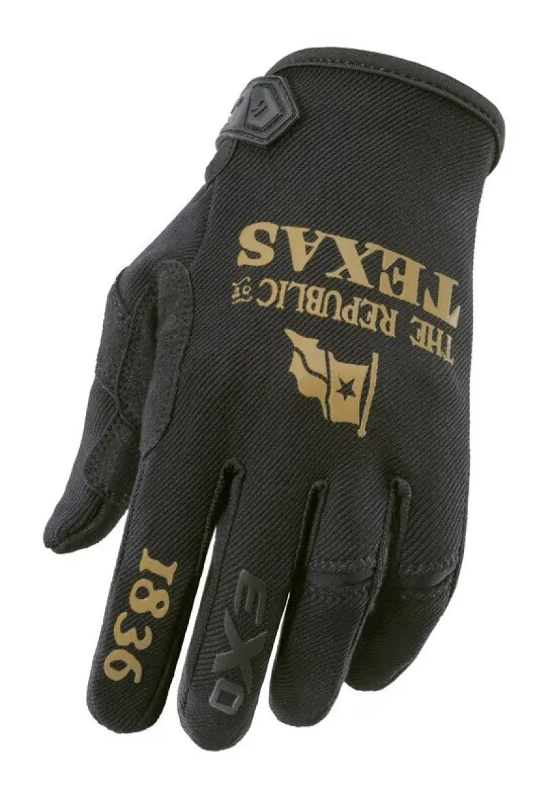 G49-084 Scorpion Exo Moto-Flex Gloves Lone Star Black/Gold Md