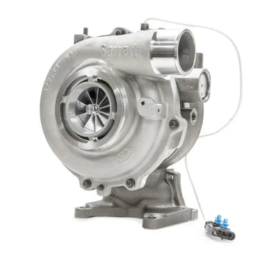 Silver Garrett PowerMax GT3788V turbo with electrical connector for Chevy Duramax turbo kit