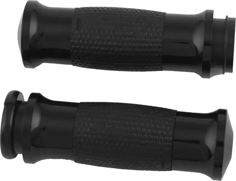 Black motorcycle handlebar grips with Air Gel for comfy ride - GEL-70-ANO design