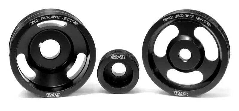GFB 04-10 WRX/STI 3 Piece Under-Drive Pulley Kit w/ Belts (Crank Alternator & Power Steering) 