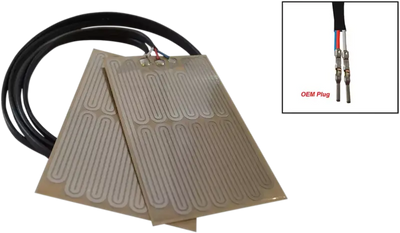 Flexible heating pads with wiring and OEM plug for GH-25 RSI Play Grip Heaters high power