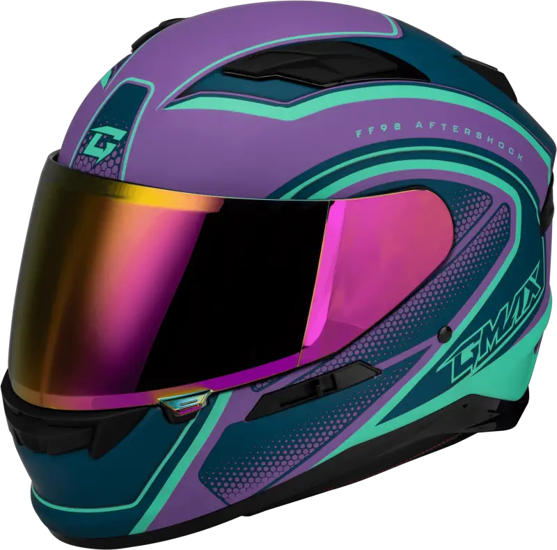 Ff-98 Aftershock Helmet Matte Purple/Blue Xl