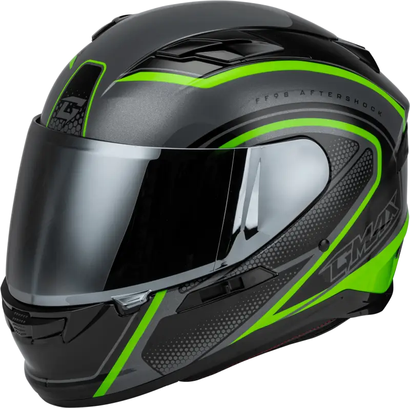 Ff-98 Aftershock Helmet Grey/Neon Green 2X