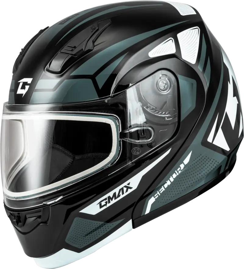 Md-04S Sector Snow Helmet Black/Silver Xl