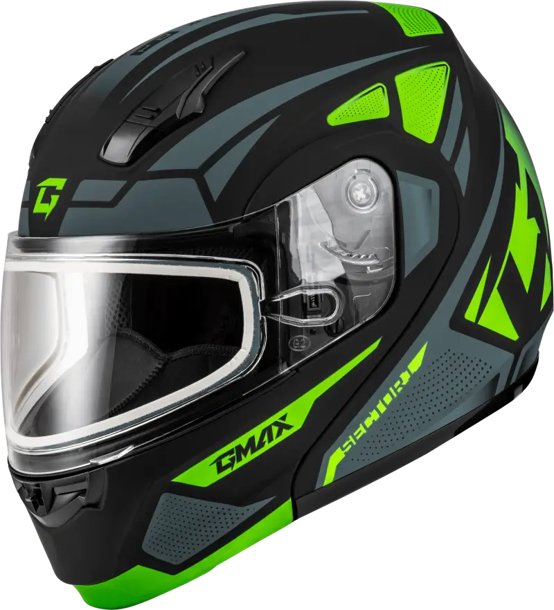 Md-04S Sector Snow Helmet Blk/Green/Wht Xs