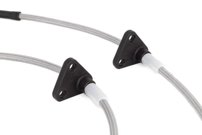 Braided stainless steel brake lines with mounting brackets for Honda S2000 brake upgrade