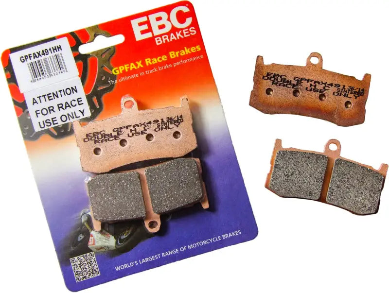 Motorcycle brake pads with packaging for GPFAX700HH GPFAX Sintered GPFAX Race Only