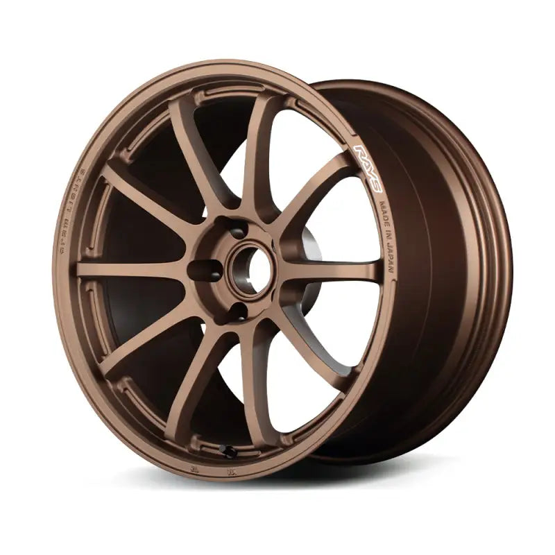 Bronze multi-spoke alloy wheel from Gram Lights 57NR series in dark bronze finish
