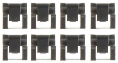 Eight identical metal clips for H5431 Raybestos Shoe Rtnr anti rattle clip replacement