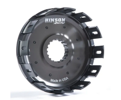 Black Hinson Racing clutch basket H597-B-2101 made in USA billet T-6 aircraft alloy