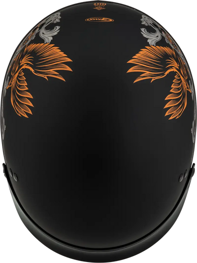 H96510944 Hh 65 Corvus Helmet W/Peak Matte Black/Silver/Orange Sm - HH-65