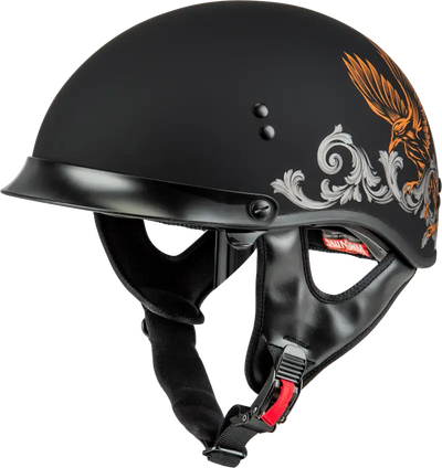 H96510944 Hh 65 Corvus Helmet W/Peak Matte Black/Silver/Orange Sm - HH-65