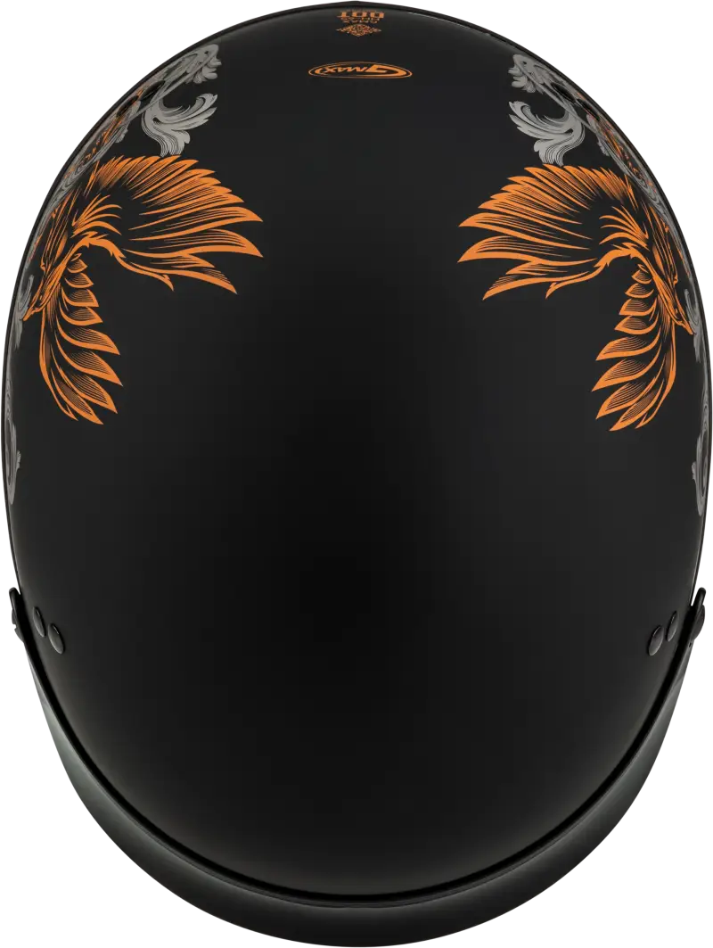 H96510946 Hh 65 Corvus Helmet W/Peak Matte Black/Silver/Orange Lg - HH-65