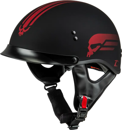 H96511325 Hh 65 Retribution Helmet W/Peak Matte Black/Red Md - HH-65