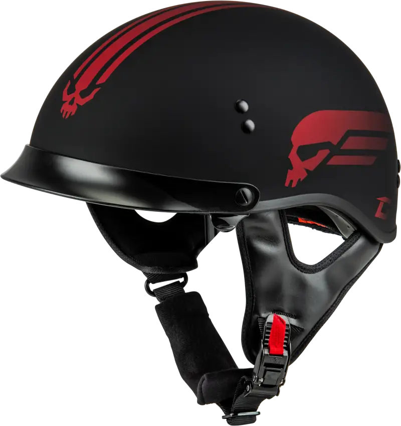 H96511325 Hh 65 Retribution Helmet W/Peak Matte Black/Red Md - HH-65
