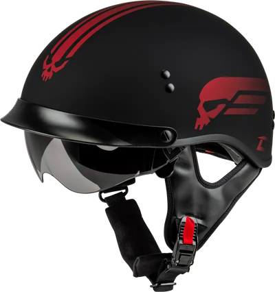 H96511325 Hh 65 Retribution Helmet W/Peak Matte Black/Red Md - HH-65