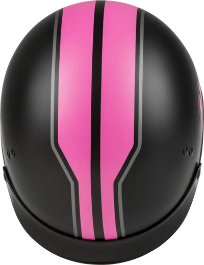 H9651345 Hh 65 Half Helmet Full DreSSed Twin Matte Black/Pink Md - HH-65 Dressed