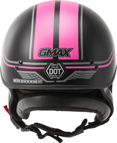 H9651345 Hh 65 Half Helmet Full DreSSed Twin Matte Black/Pink Md - HH-65 Dressed