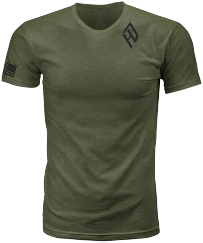 Harddrive Emblem Tee Olive Green/Black Md