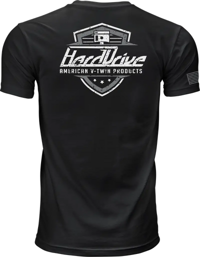 Harddrive Shield Tee Black/White 2x - HARDDRIVE