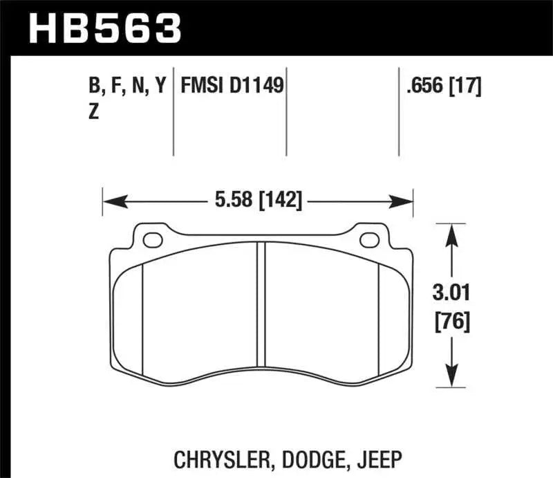 Hawk 06-07 Dodge Magnum SRT8 / 06-09 Challenger SRT8 / 05-07/09 Chrysler 300 C SRT8 HP Plus Street F 