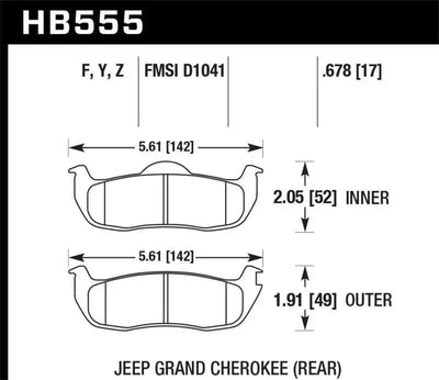 Hawk 06-10 Jeep Commander / 05-10 Grand Cherokee / 05-10 Armada / 04 Pathfinder / 04-10 Tital 5.6L / 